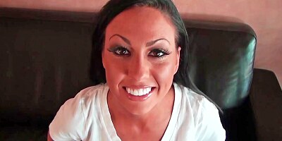 Amateur has lost a bet and now she has to suck cock