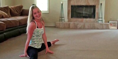 Blonde enters her video for a competition. Will she win?