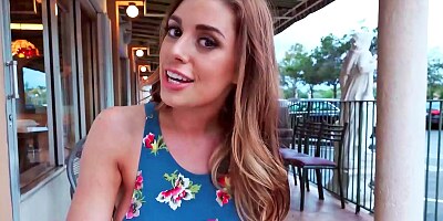 Brunette is having butt sex with a guy