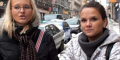 Two girls with one cock