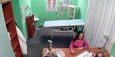 Hot brunette demands to have her wet pussy examined