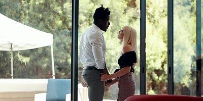 Blonde is too persistent so the lover fucks her for the last time