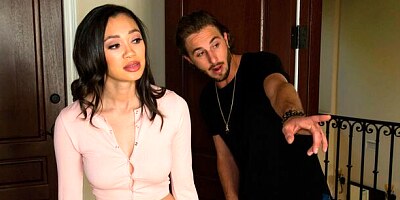 Madi Laine gives her friend's husband a farewell fuck before leaving town