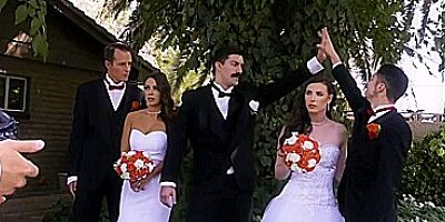 Casey Calvert and Brandon Ashton in Wedding Belles Scene 2