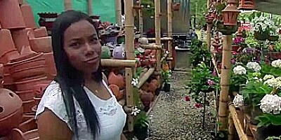 Curvy Latina Andrea Flores enjoys hot Colombian sex and a load on her tits