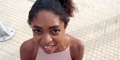 Sexy chocolate has twat explored by railwayman's strong dick