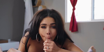 Latina Aaliyah Hadid with big tits has sex with her friend's husband