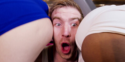 Two girls and one guy are fucking