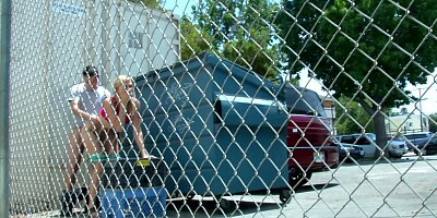 Alexa Grace becomes cum dumpster behind dumpster