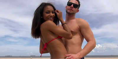 Sweet, ebony girl fucked her old friend