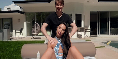 Shameless housewife fucks neighbor while hubby is away