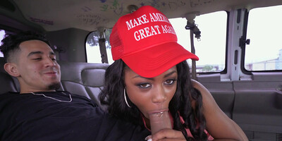 Naughty black babe got fucked for money