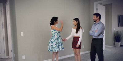 Joslyn James and her husband have taboo fun with foster daughter Aria Lee