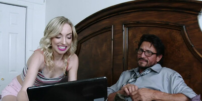 Zoe Parker catches mature dude jerking off to porn