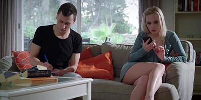 Blonde student seduces her best friend on anal