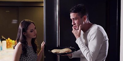 Persistent guy licked pussy and fucked neighbour girl