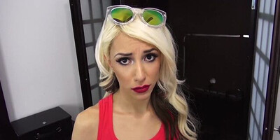 Attractive step sister bends over for hardcore doggy styling