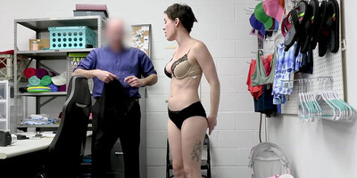 Pervert officer pounding Olive Glass sweet mifl coochie from below