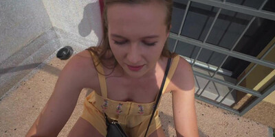 Public Agent Stacy Cruz Flashes Her Perfect Tits for Cash