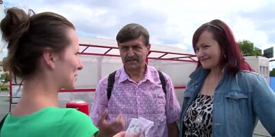 Czech couple tempts mature couple into sex in forest