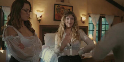 Lena leads Siri to get Troys cock and cum