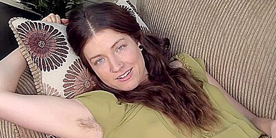 Mahonia Strips Naked And Masturbates On The Sofa