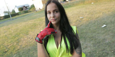 Litter Picker Fucked in the Woods