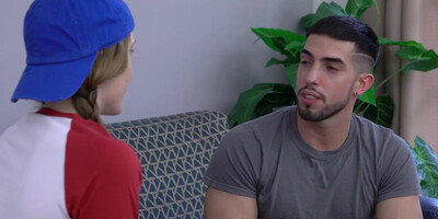 Lucky stud gets to fuck his lesbian roommate Everly Haze