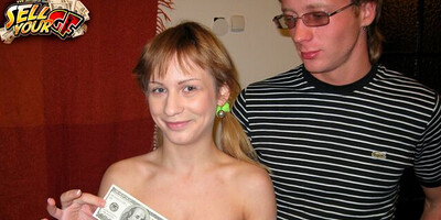 Hungry chick gets some meat and cream