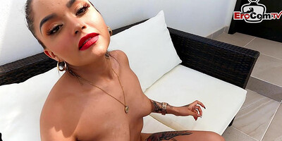 German pickup Date with skinny mexian teen slut and a tourst