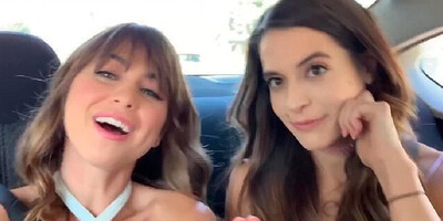 Abbie Maley and Riley Reid: Risky Public Restroom Threesome