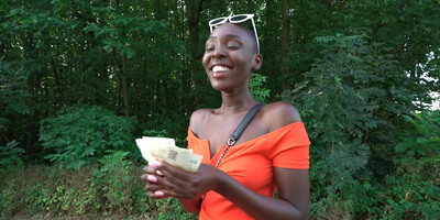 Hot Ebony Nude Model Zaawaadi Fucks A Big Cock Outdoors