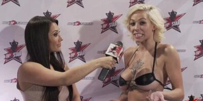 Inked blonde doll Harlow Harrison is ready to try out DP