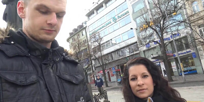 Prague Whore Has Wild Sex With Man In Front Of Her Lover