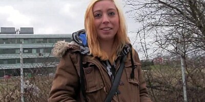 PublicAgent Innocent teen bends over for cash