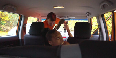 FakeDrivingSchool Ebony Brit Asia Rae Gets Stuck and Fucked