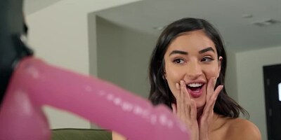Latina catches the babysitter masturbating and provides help