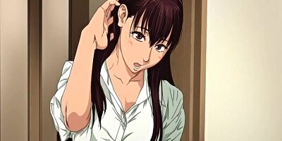Busty hentai japanese riding her boss cock