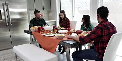 Girls come up with the idea to cheer upset stepdads up by sex