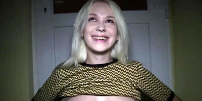 Russian Arteya Qartel sucks on a fat dick & gets pussy fucked in public