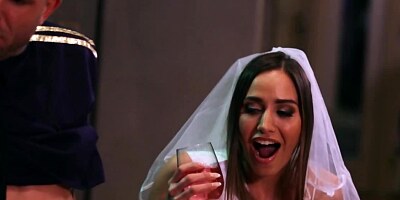 Latina maid of honor fucked by stripper with tattooed hand