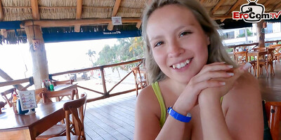 HOLIDAY TEEN PICK UP DATE - german tourist fuck teen in public pov