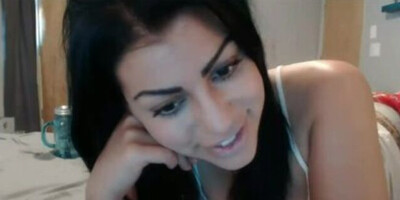 Curvaceous camgirl lets you take a peak at her big natural boobs