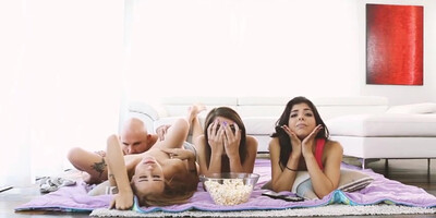 Gina Valentina and her Brazilian girlfrends are getting plumbed one after the other, all day long