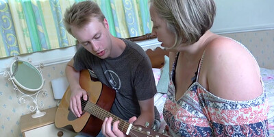 Corpulent Mom Fucks Her 18yo Girl Guitar Teacher - 18 Years Old