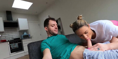 Ella Bolt is deepthroating her finest acquaintance's lollipop in the living bedroom and hoping a facial cumshot popshot