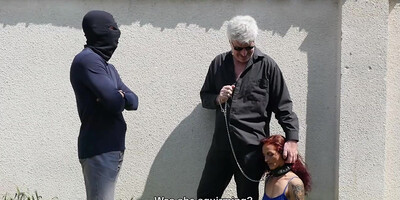 Red-Haired gimp getting electroshocked