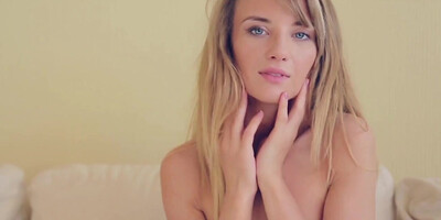 Charming girl uses fingers to satisfy pussy