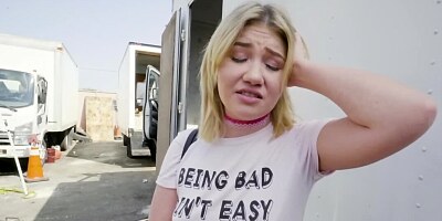 Lovely blonde has quickie with rich stranger among trailers