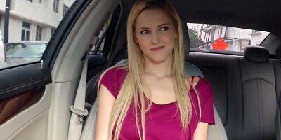 Busty teen Mila Evans fucked in the car